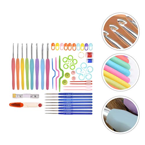 Conjunto de agulhas de crochê ARTIBETTER com 52 peças, kit de agulhas de crochê de metal de liga met