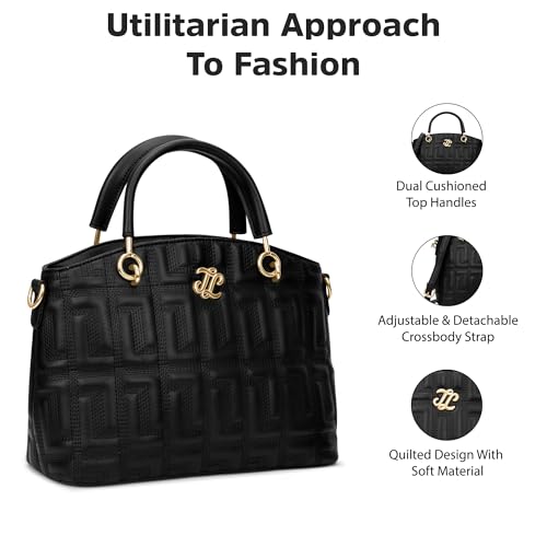 Image of Lavie Signature Women's Quilt Tinian Satchel Handbag | Satchel Bag For Work | Ladies Purse | Stylish Shoulder Bag | Gift For Women
