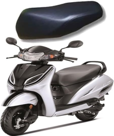 Image of Premium Water Resistant Seat Cover for Activa 3G Durable Black Stretchable Scooty Seat Protection Cover Design (Black - 6)