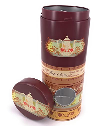 18 Pads Aufbewahrung Premium-Paddose Für 18 Kaffeepads – 2er-Pack, Gold & Türkis – SENSEO Antifingerprint Design