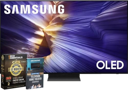 Image of Samsung 77 inch OLED 4K S90F Smart TV (2025) Vision AI, OLED HDR+ Bundle with Deco Essentials CPS Exclusive 1-Year Protection & Deco Gear Complete Home Theater Beginner's Guidebook