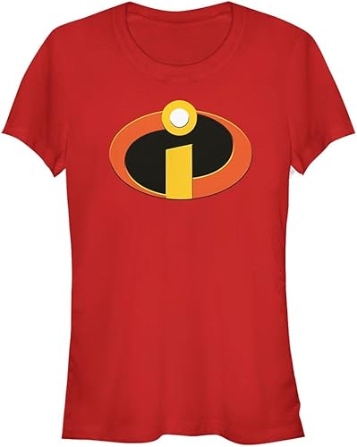 Disney Pixar Incredibles Logo Fast Fashion T-shirt à manches courtes pour femme,