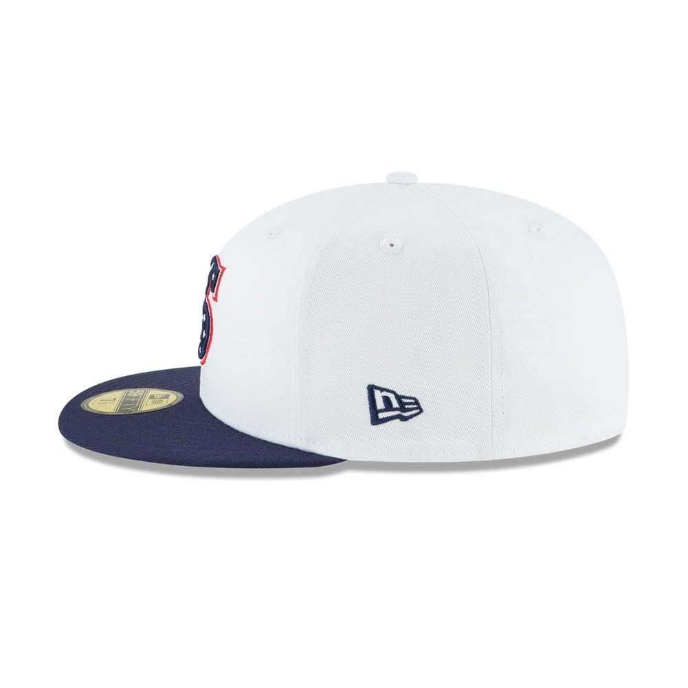 New Era MLB 59FIFTY Chicago White Sox Team-Farbe, Weiß, Marineblau, Cooperstown, authentische Kollektion, auf Feld-Baseballkappe