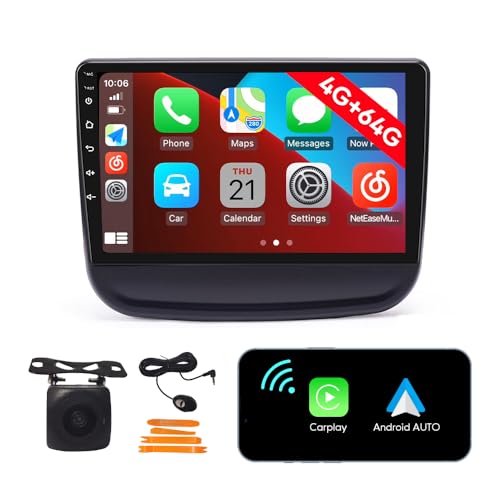 Radio Android para auto 10 pulgadas con CarPlay y cámara miniatura 1
