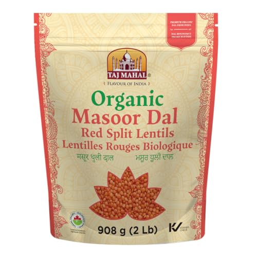Taj Mahal Masoor Dal lentilles rouges bio 2LB
