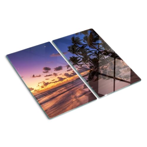 Planche à découper verre Tulup 2x30x52cm pour éviter les rayures sur plaque induction