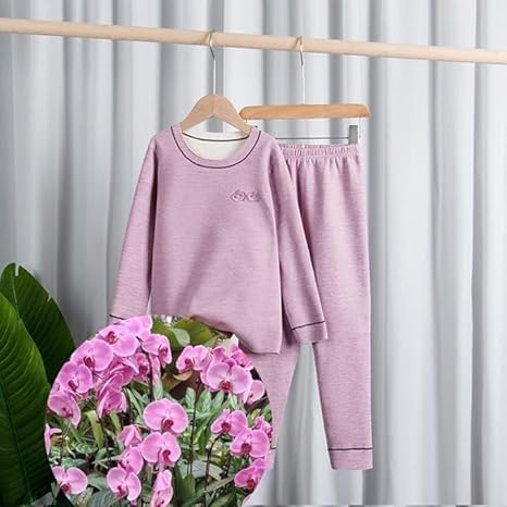 Image of KidsThermal Set | Soft Cotton Blend Full Sleeves Top & Bottom Nightwear | Warm Innerwear Suit for Boys & Girls in Multicolour