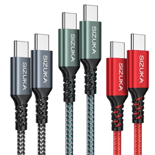 Cable USB C a USB C 60W Cable Tipo C Nylon PD con Carga Rápida para iPhone 15 Series, MacBook iPad Pro/Air/Mini 6 Samsung Galaxy S23/S22/S21/S20 Note 20/10 Pixel7-2M