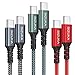 Ladekabel Schnellladekabel  günstig Kaufen-USB C auf USB C Kabel [ 3Stück 2M+2M+2M ] 60W USB C Kabel PD Schnellladekabel Nylon USB Typ C Ladekabel für iPhone 15 Pro Max Galaxy S24 S23 S22 A55 A25 A15