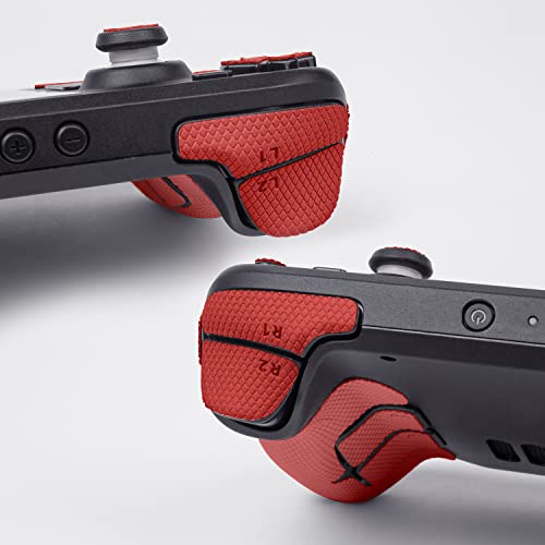 Image of TALONGAMES Controller Grips Compatible with Steam Deck OLED /Steam Deck Controllers, Anti-Slip, Sweat-Absorbent, Textured Skin kit, for Handle Grips, Buttons, Triggers, D-pad (Pro - Red)