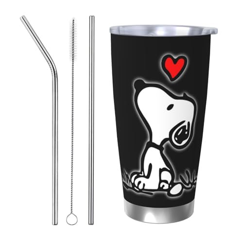スヌーピー マグカップ コーヒーカップ コンビニカップ 保冷 保温 タンブラー ステンレス製 大容量 真空断熱マグ 蓋付き 持ち運び 直接ドリップ 車用 アニメ キャラクター グッズ かわいい プレゼント 600ml Straw Three-Piece S