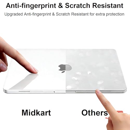Image of Midkart Matte Finish Case Compatible with MacBook Neo 13 inch 2026 Release Model A3404 A18 Pro Chip Ultra Thin 3 in 1 Kit Exact Fit Fingerprints Resistant Protective Hard Shell Cover, Matte Clear