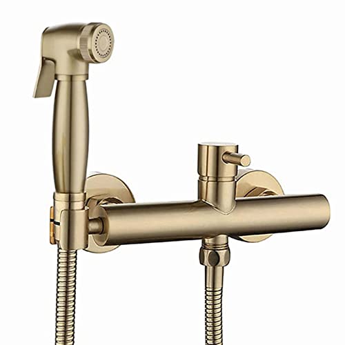 Grifo bidet mezclador de latón para pared con agua caliente y fría