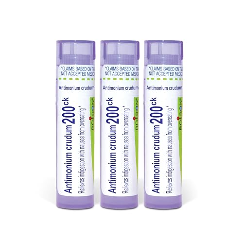 Boiron Antimonium Crudum 200Ck Homeopathic Medicine for Indigestion - Pack of 3 (240 Pellets) - image 1