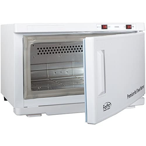 ForPro Professional Collection Premium Compact Hot Towel Warmer with UV Sterilizer, Large 18L Capacity, Stainless Steel Rack, White ForPro Professional Collection Premium Compact Hot Towel Warmer with UV Sterilizer, Large 18L Capacity, Stainless Steel Rack, White