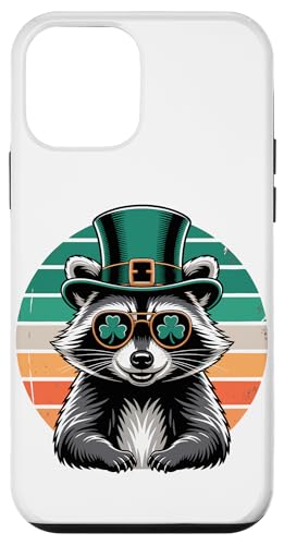 St. Patrick's Day Raccoon With Shamrock Sunglasses Case for iPhone 12 mini