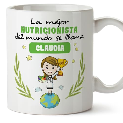 MUGFFINS Tazas Personalizadas para NUTRICIONISTA mujer - En Español - Eres Mejor del Mundo - 11 oz / 330 ml - Regalo Personalizable original y divertido