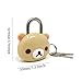 Honbay Cute Cartoon Animal Padlock Mini Bear Padlock Lock with Key - for Jewelry Box, Purse, Handbag, Backpacks, Cabinet, Treasure Chest, Suitcases, Lockers, Letter Box, Diary, Notebook, etc