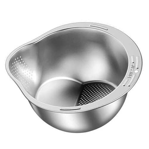 Colador para lavar arroz acero inoxidable 19cm miniatura 6
