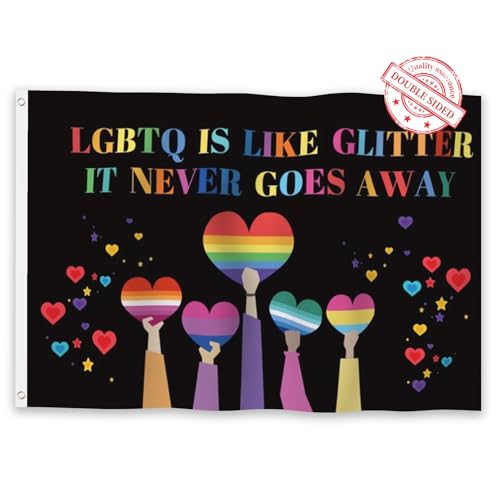 Drapeau LGBTQ Aoihrraan 180x300cm double face étincelant pour extérieur