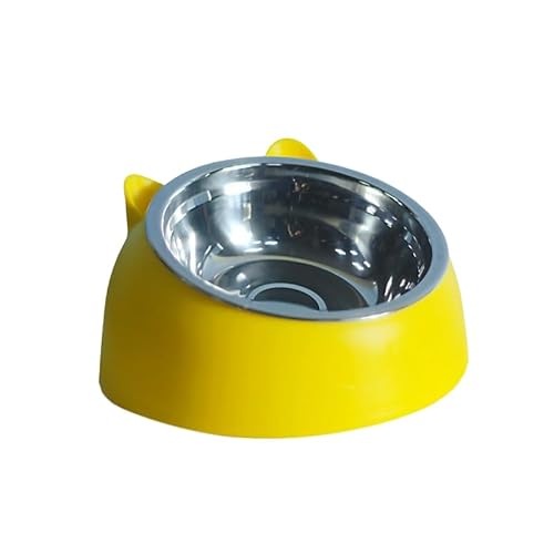 AIMALL Pet Dog Cat Food Bowl Raised No Slip Stainless Steel Tilted Water Food Feeder - Non-Slip & BPA-Free for Healthy Feeding