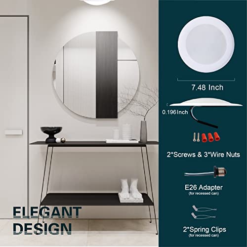 Topeler 6 Inch Led Disk Light, 15W Modern Flush Mount Ceiling Light, Dimmable Low Profile Recessed Disc Light, Metal Baffle Trim Fixture For Home Improve, 1000Lm 3000K Warm White, 1 Pack #TOP5