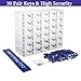 TTeralmon 30 Slots Clear Cell Phone Locker Acrylic Phones Storage Cabinet with Door Locks Keys, Cell Phones Pocket Locker for Office Conference Rooms Classroom, 20.47 * 7.09 * 16.53in