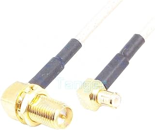 Double Right Angle Male MCX Plug to RP-SMA Female Connector with 20cm 8in RG316 RG-316 RF Pigtail Jumper Low Loss Cable