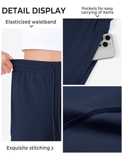 Image of BOOPH Girls Sweatpants Kids Cotton Drawstring Joggers Teen Athletic Pants | Girls Uniformt Pant with Pockets for 7-14Y