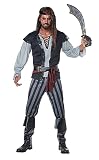 California Costumes Men's Scallywag Pirate Adult Man Costume, Black/Gray, Extra Large
