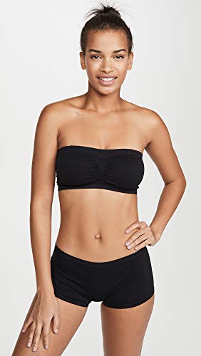 Fashion Forms Women's Stretch Bandeau Bra, Black, L #TOP1