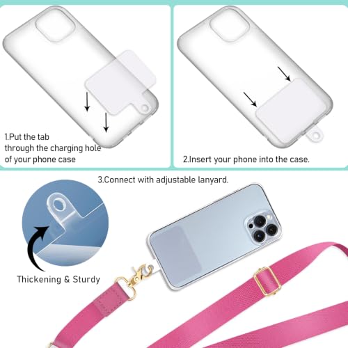 Image of Piefly Cell Phone Lanyard Crossbody Wrist Strap Adjustable for Women Solid