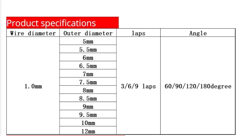 Produktbild von 10 Stück Kleine Torsionsfedern Aus Federstahl – Drahtdurchmesser 0,3 Mm, 120° Winkel, 4,5 Mm Durchmesser