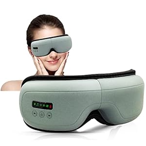 Elektrischer Augenmassagegerät, Schlafgerät mit Heizfunktion, Luftdruck und Vibration, Augenmaske mit Bluetooth-Musik, für Augenringe, Entspannung der Augen und des Kopfes
