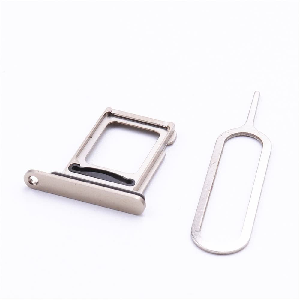 EXIANG Dual SIM Card Tray Compatible with iPhone 12 Pro 6.1 inch / 12 Pro Max 6.7 inch Gold with 2 Removal Eject Tools (Dual Version, Gold)