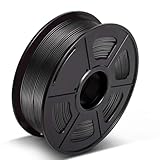 3D Filament, 3D Warhorse ABS 3D Printer Filament 1.75mm, 1KG Spool(2.2lbs),3D Printing Filament Dimensional Accuracy +/- 0.02mm-Bonus with 5M PCL Nozzle Cleaning Filament (Black)