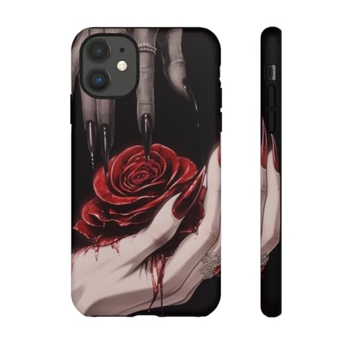 Coque rigide iPhone 11 mains gothiques mate anti-trace de doigt