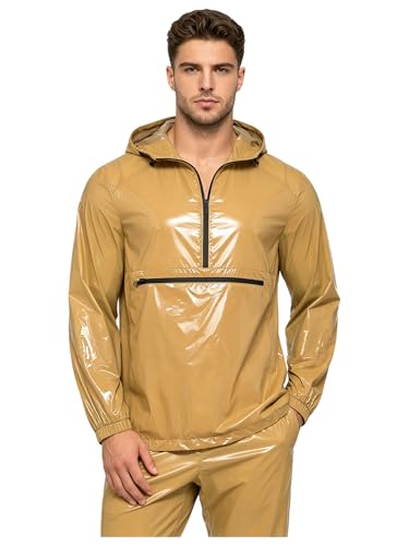 Veste étanche homme grande taille veste de pluie légère et pliable