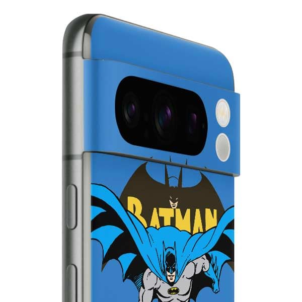Skinit Decal Phone Skin Compatible with Google Pixel 8 Pro - Officially Licensed DC Comics Batman Vintage Action Pose Design