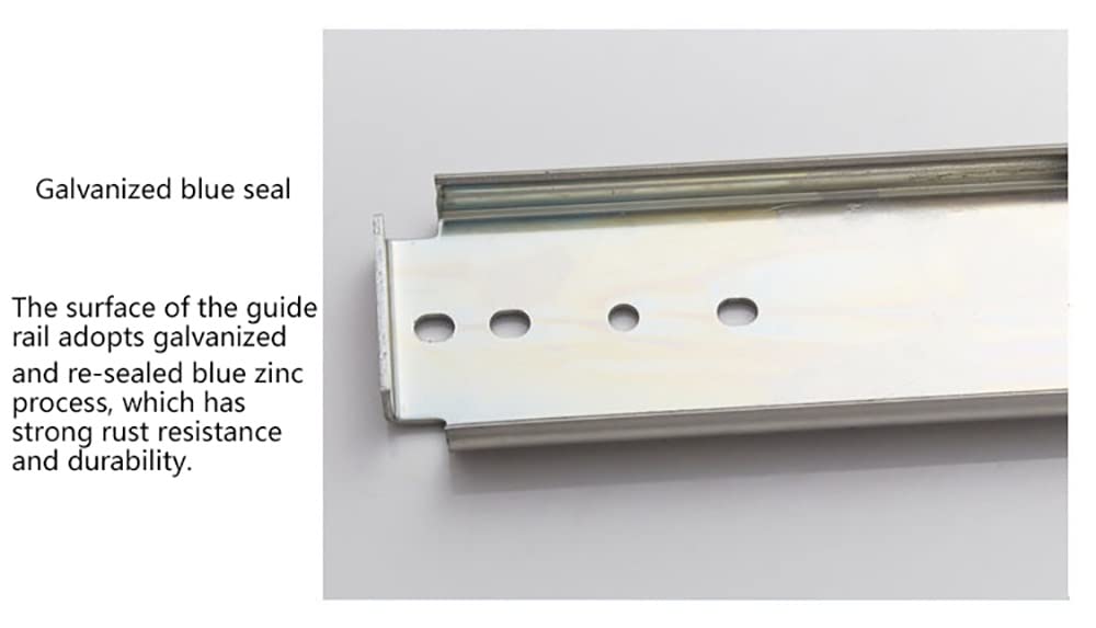 BIENKA Heavy Duty Drawer Slides Heavy Duty Drawer Slides, Full Extension Drawer Slides Side Mount, Ball Bearing Drawer Slides Rail, 300 Lb Load Capacity (Color : Silver, Size : 254mm/10inch)