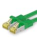 Produktbild 1aTTack.de Cat.7 Netzwerkkabel 0,5m Grün 1 Stück Cat7 Ethernetkabel Netzwerk LAN Kabel Rohkabel 10 Gb s SFTP PIMF LSZH Set Patchkabel mit Rj 45 Stecker Cat.6a