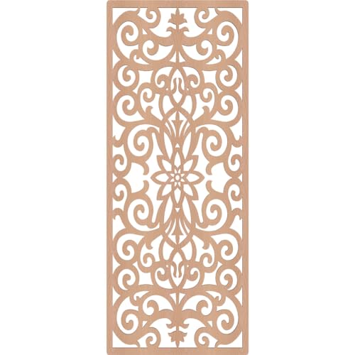 Image of Buel Decorative Pierced Fretwork Wood Wall Panels, 21 3 /8 inchW x 54 3 /8 inchH x 3 /8 inchT, Alder