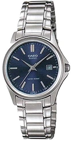 Casio Orologio Analogico Al Quarzo Da Donna, Argento/Blu, Vestito