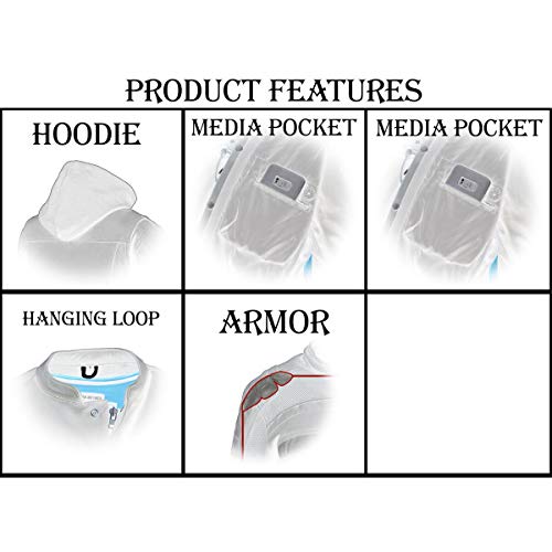 Image of Milwaukee Performance MPM1788 Men's Silver CE Approved Removable Armored Hoodie with Aramid By Dupont (4X-Large)