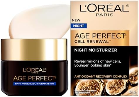 L'Oreal Paris Night Face Moisturizer Cream, Age Perfect Cell Rene...