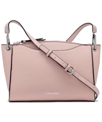 Calvin Klein Bolsa transversal com zíper superior granada, Flor, One Size