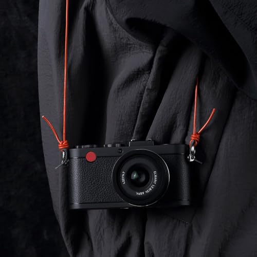 Image of Vintage Ultra-Thin Genuine Leather Camera Lanyard Cowhide Rope Neck Strap for Fujifilm X100VI X-HALF For Ricoh