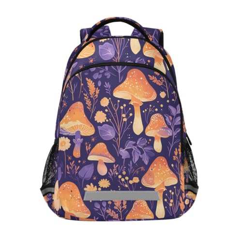 Sac à dos école enfant imprimé fleurs et champignon mignon pour élève