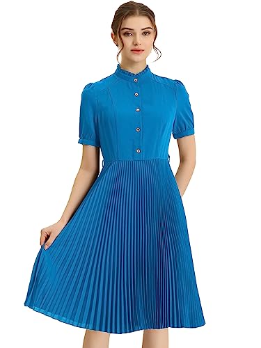 Allegra K - Vestido De Mujer Con Lazo Con Volantes Y Cintura