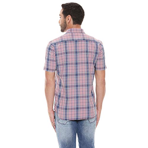 Image of Parx Mens Slim Collar Check Casual Shirt